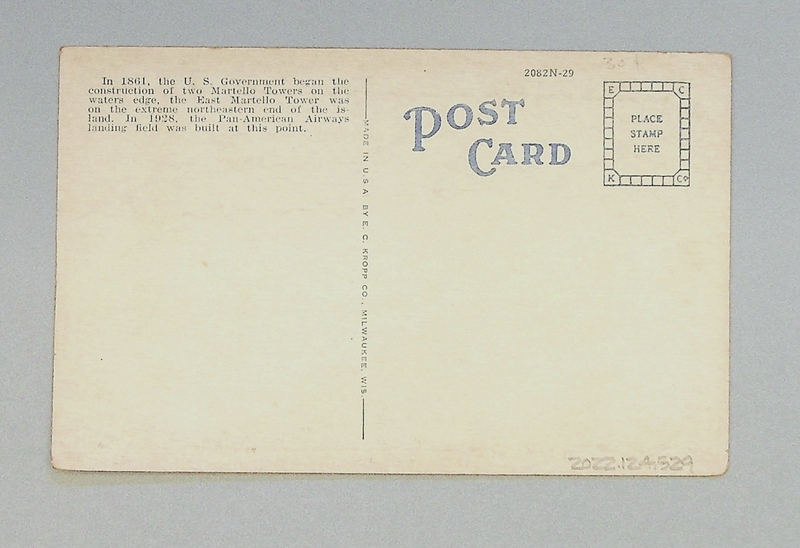 Image: postcard: Pan American Airways, East Martello Tower, Key West