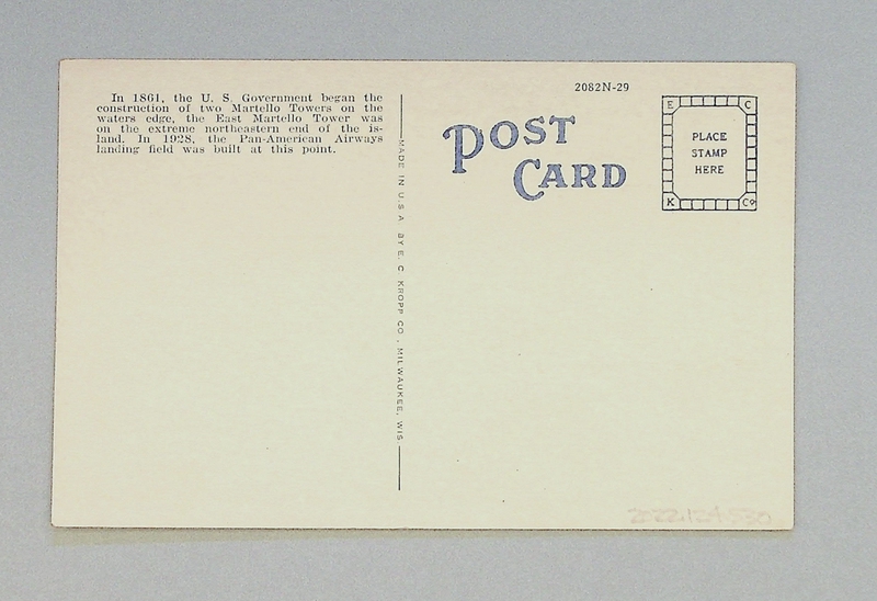 Image: postcard: Pan American Airways, East Martello Tower, Key West