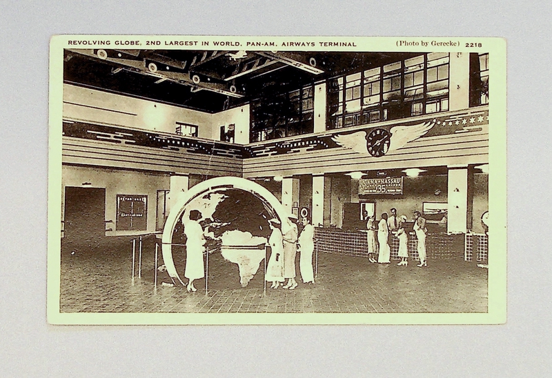 Image: postcard: Pan American Airways, Globe of the Earth