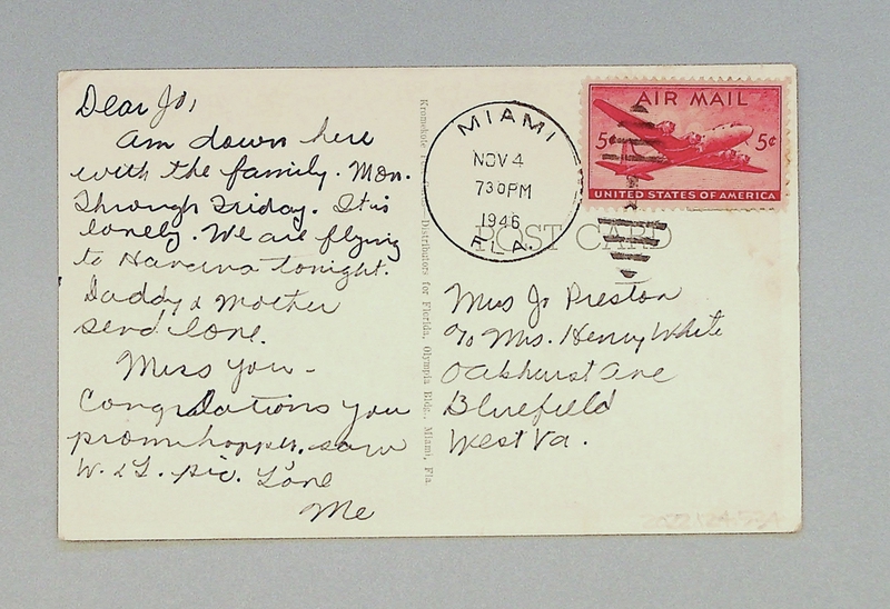 Image: postcard: Pan American Airways, Dinner Key Seaplane Base