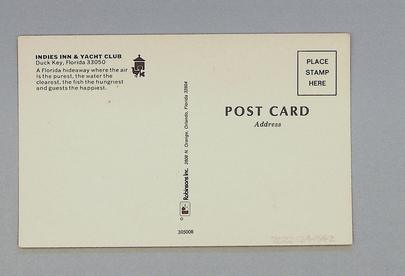 Image: postcard: Indies Inn & Yacht Club