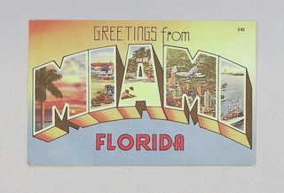 Image: postcard: Greetings from Miami