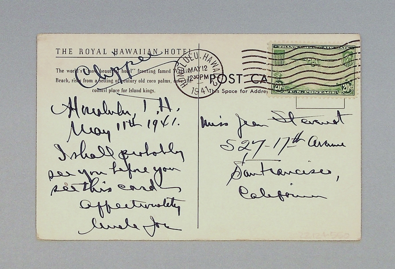 Image: postcard: Royal Hawaiian Hotel