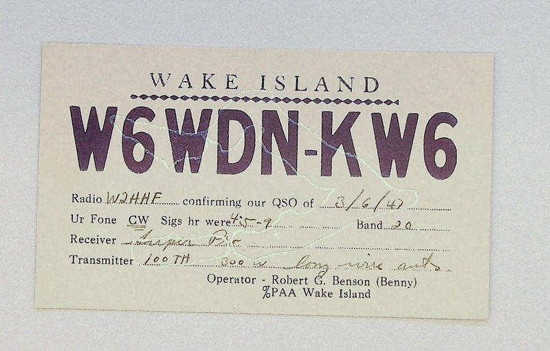 Image: postcard: QSL card, Wake Island