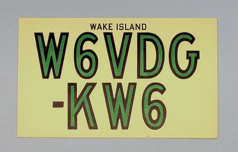 Image: postcard: QSL card, Wake Island