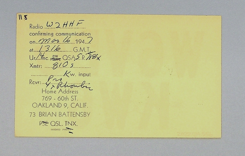 Image: postcard: QSL card, Wake Island