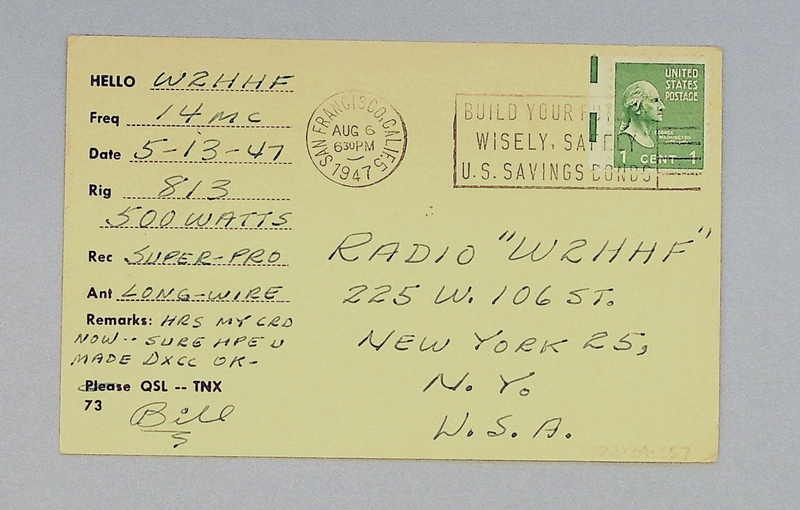 Image: postcard: QSL card, Wake Island