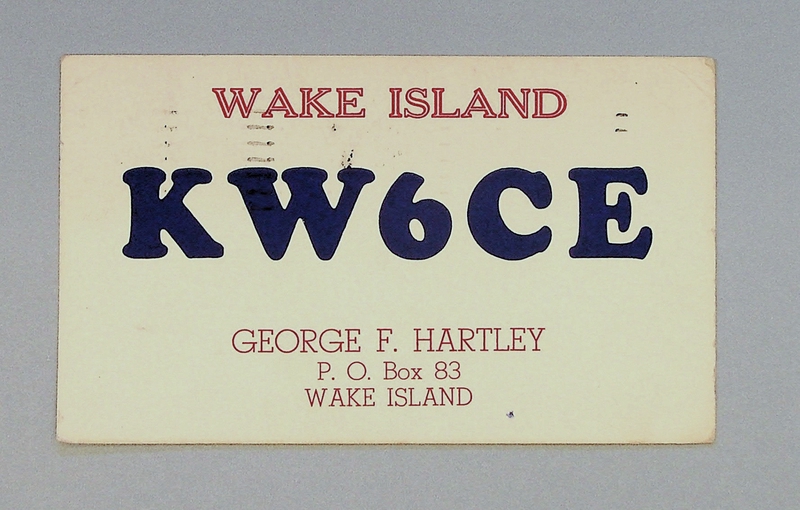 Image: postcard: QSL card, Wake Island