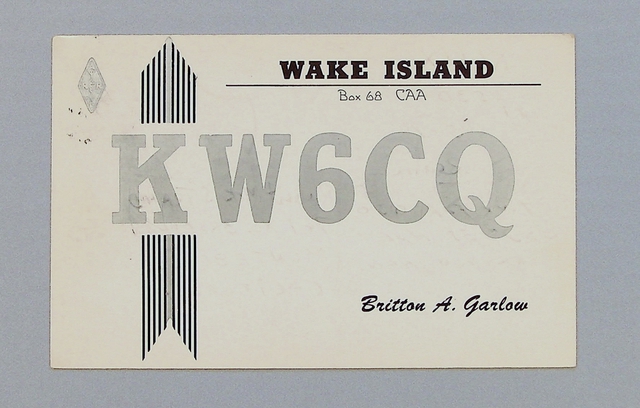 Postcard: QSL card, Wake Island