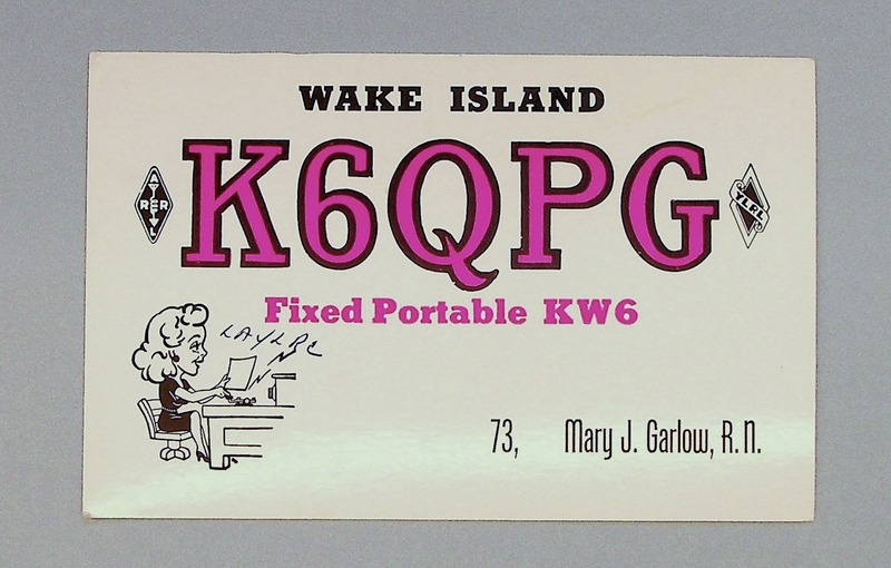 Image: postcard: QSL card, Wake Island
