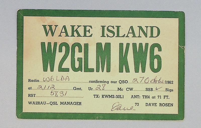 Image: postcard: QSL card, Wake Island