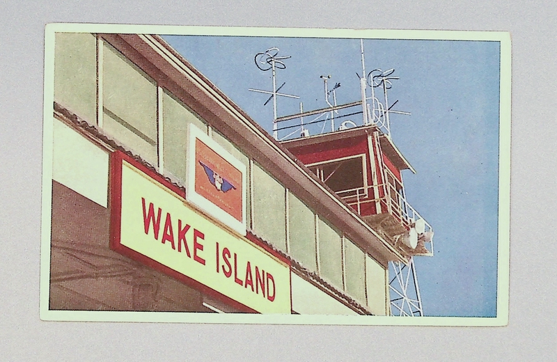 Image: postcard: Pan American Airways, Wake Island, terminal building