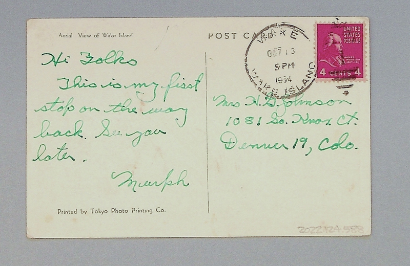 Image: postcard: Wake Island, aerial image