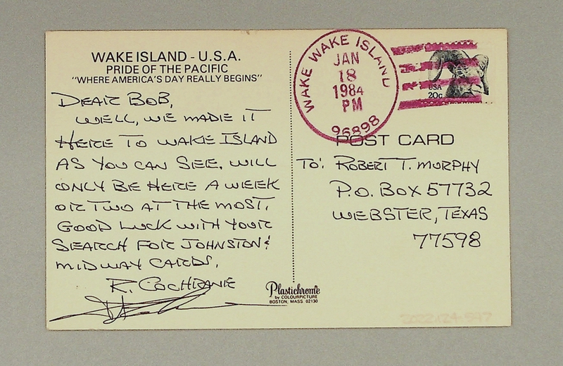 Image: postcard: Wake Island, aerial image