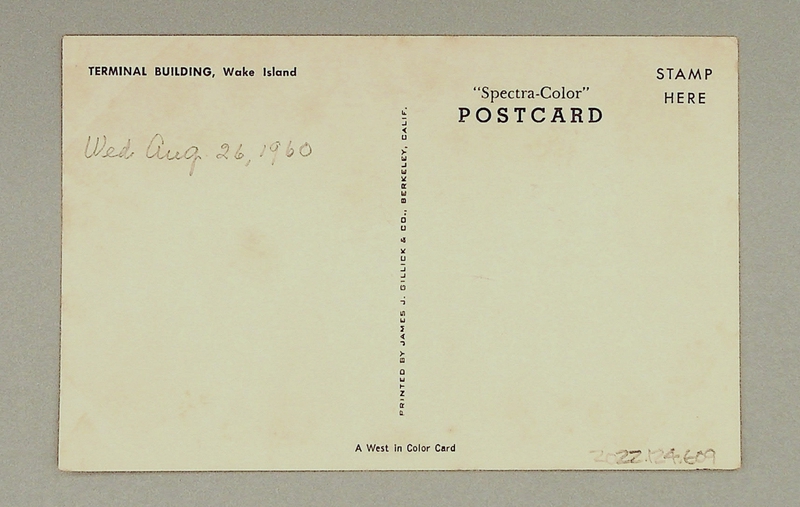 Image: postcard: Wake Island, terminal building