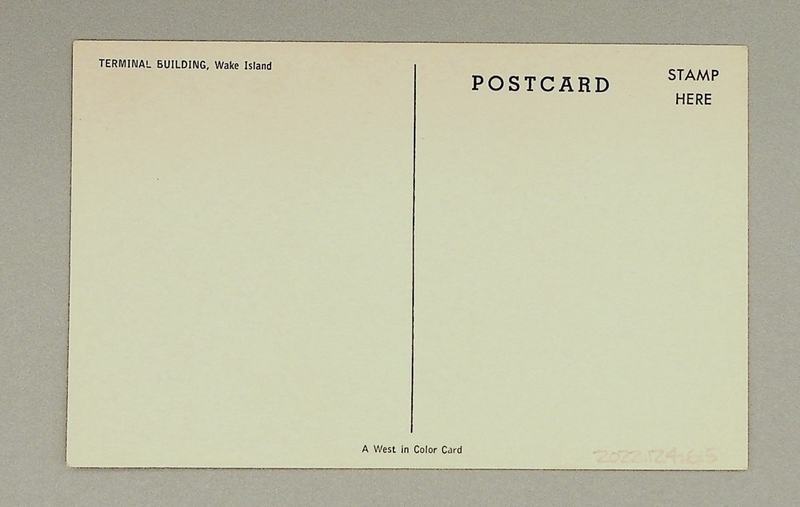 Image: postcard: Wake Island, terminal building