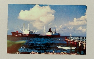 Image: postcard: Wake Island, tanker
