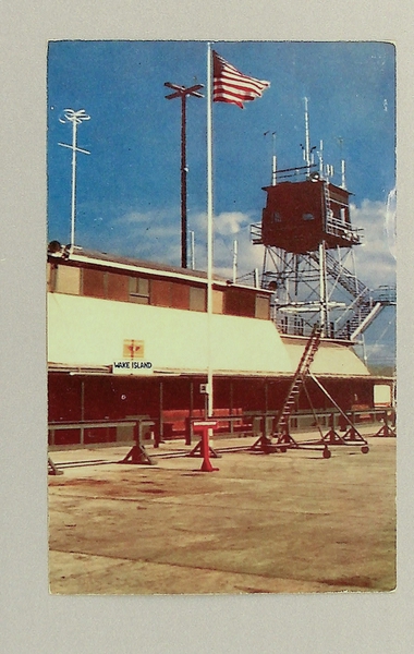 Image: postcard: Pan American Airways, Wake Island, terminal building