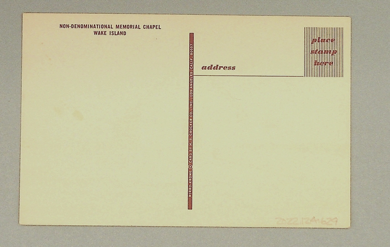 Image: postcard: Wake Island, F.A.A. memorial chapel