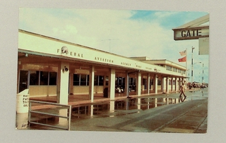 Image: postcard: Pan American Airways, Wake Island, terminal airport building