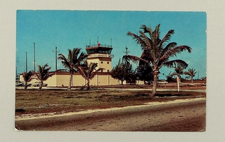Image: postcard: Wake Island, air traffic control tower