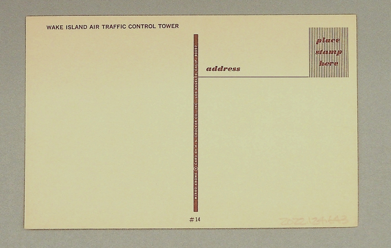 Image: postcard: Wake Island, air traffic control tower