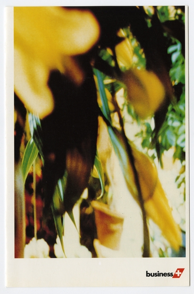 Image: menu: Swissair, business class