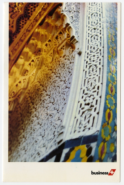 Image: menu: Swissair, business class