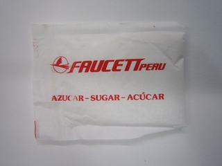 Image: sugar packet: Faucett Peru