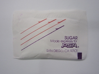 Image: sugar packet: Pacific Southwest Airlines (PSA)