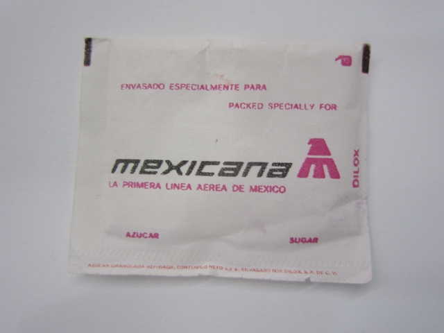 Sugar packet: Mexicana Airlines
