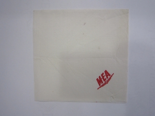 Image: cocktail napkin: Middle East Airlines (MEA)