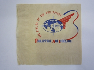 Image: cocktail napkin: Philippine Air Lines