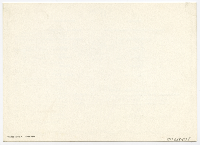 Image: menu: Pan American World Airways, Rainbow (economy) class