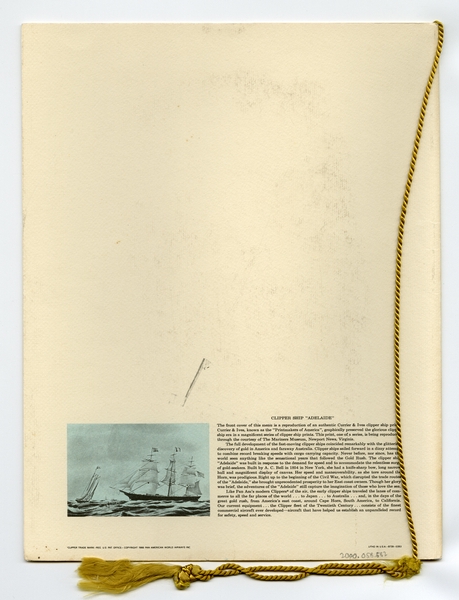 Image: menu cover: Pan American World Airways