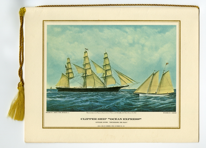 Image: menu cover: Pan American World Airways