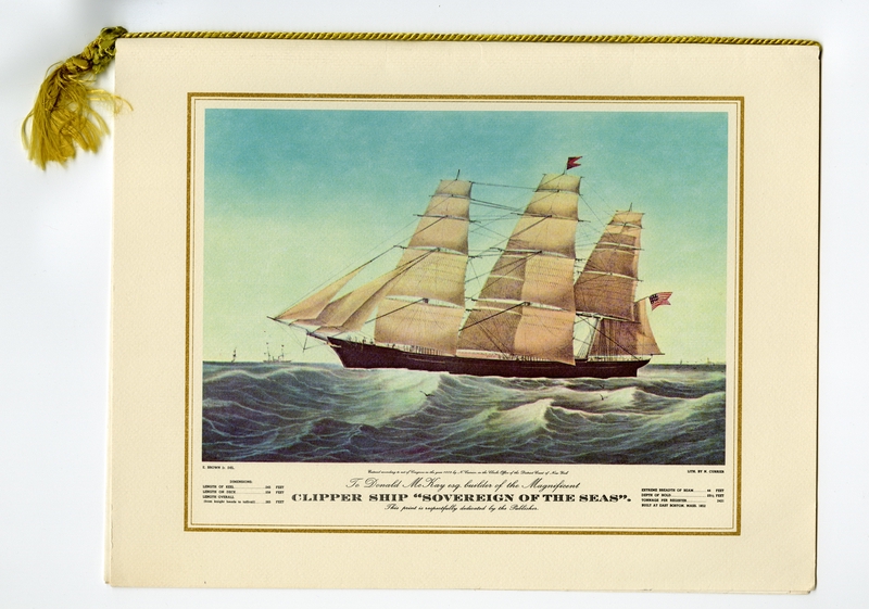 Image: menu: Pan American World Airways, President (first) class