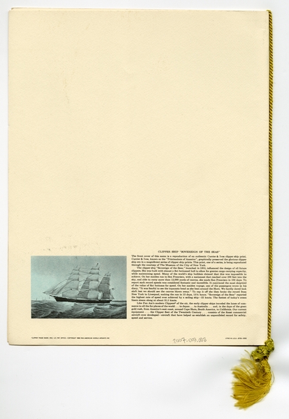 Image: menu: Pan American World Airways, President (first) class