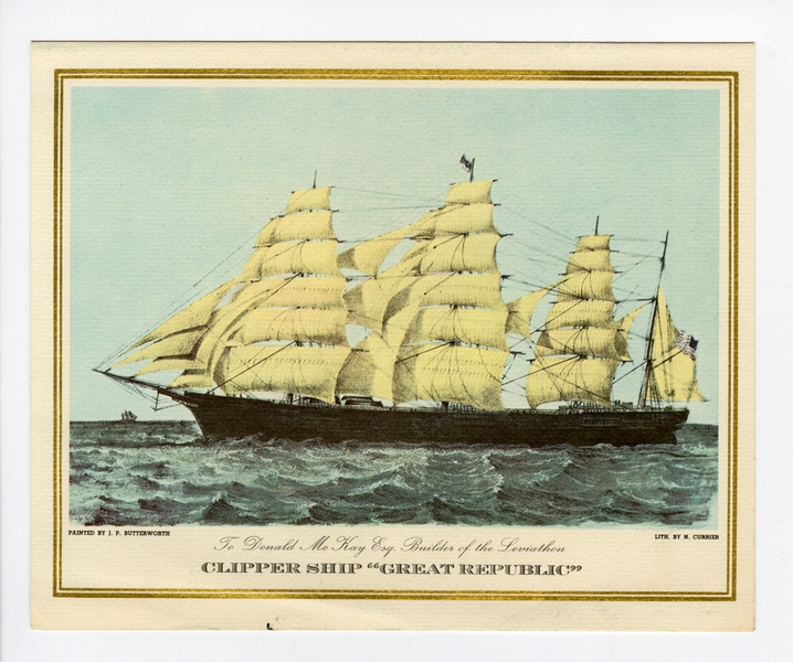 Image: menu: Pan American World Airways, President (first) class