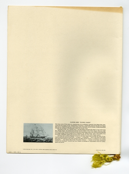 Image: menu: Pan American World Airways, President (first) class