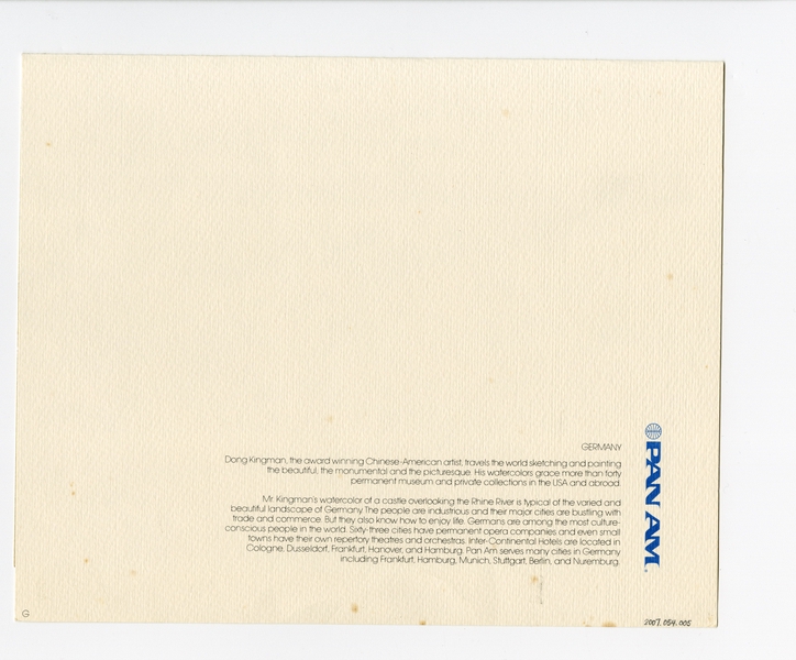 Image: menu: Pan American World Airways