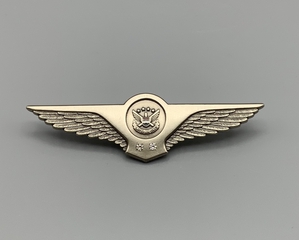 Image: flight attendant wings / service pin: United Airlines, 15 to 19 years