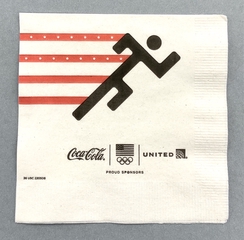 Image: cocktail napkin: United Airlines, Summer Olympics