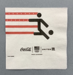 Image: cocktail napkin: United Airlines, Summer Olympics