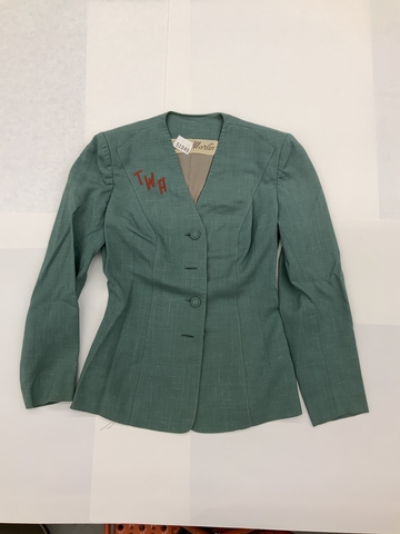 Air hostess jacket: TWA (Trans World Airlines), "Green Summer"