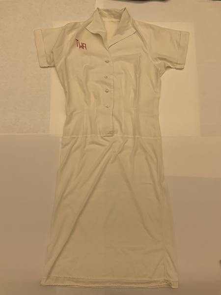 Image: air hostess blouse-slip: TWA (Trans World Airlines), "Green Summer"