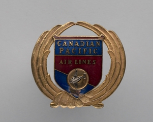 Image: flight officer cap badge: Canadian Pacific Airlines