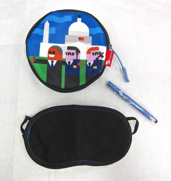 Image: amenity kit: Virgin America, first class, Washington, D.C.