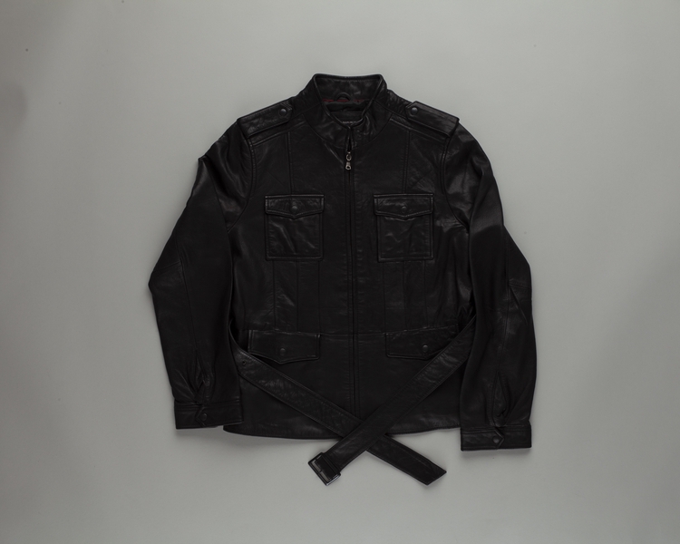 Image: flight officer leather jacket (female): Virgin America