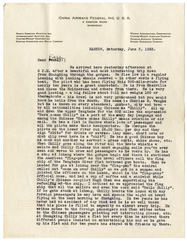Correspondence: Harold M. Bixby to Debby Bixby